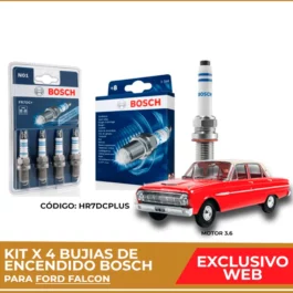 Kit 4 bujias de encendido Bosch para Ford Falcon