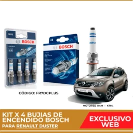 Kit 4 bujias de encendido Bosch para Renault Duster