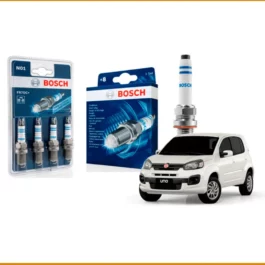 Kit 4 bujias de encendido Bosch para Fiat Uno