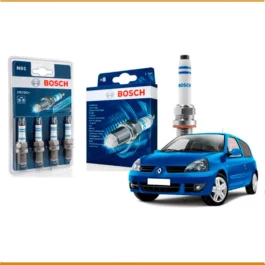 Kit 4 bujias de encendido Bosch para Renault Clio