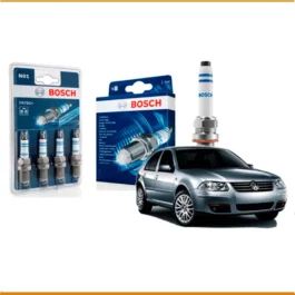 Kit 4 bujias de encendido Bosch para Volkswagen Bora con instalación incluida