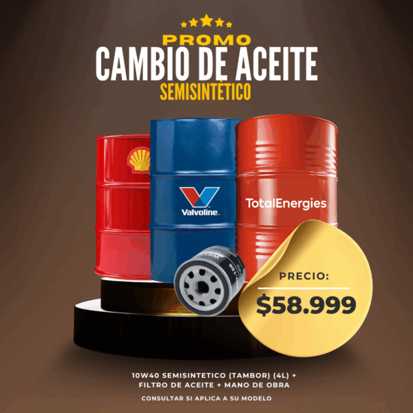 Promo Cambio de Aceite Semisintético Tambor
